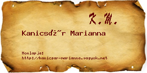 Kanicsár Marianna névjegykártya
